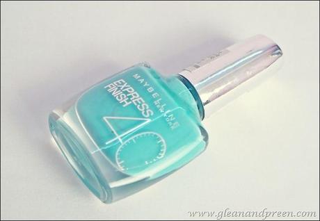 Maybelline Express Finish Nail Enamel in Turquoise Lagoon  Review