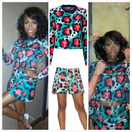 Brand stops by The Wendy Williams Show wearing Kenzo from the...