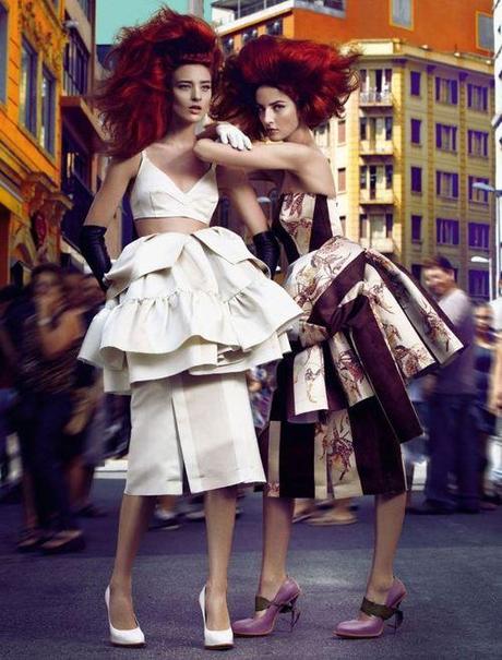 Cris Herrmann & Carol Thaler for Vogue Brazil April 2013 in...