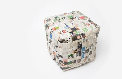 paper fix | newspaper stool