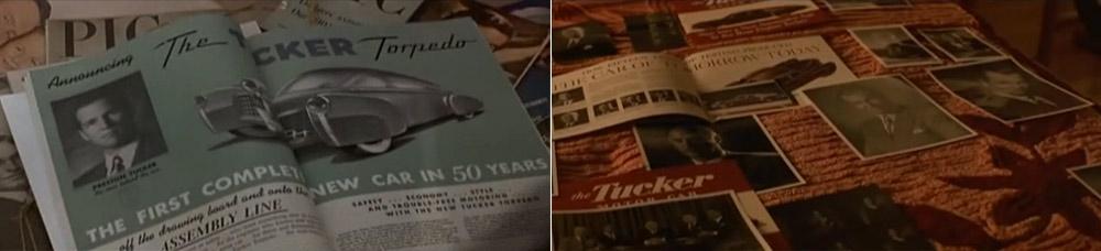 Tucker Torpedo vintage advertisement in Francis Ford Coppola movie Tucker