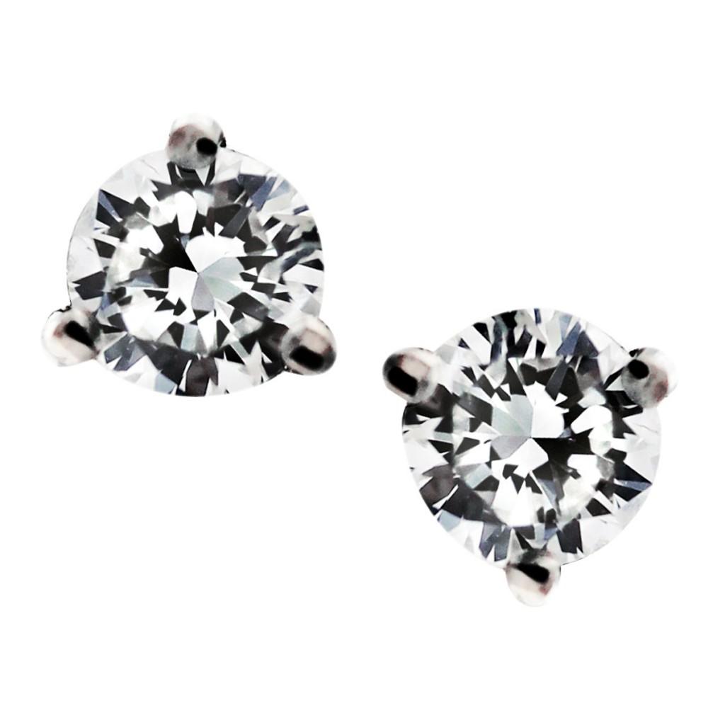 2 carat diamond studs, white gold and diamond studs, diamond stud earrings boca
