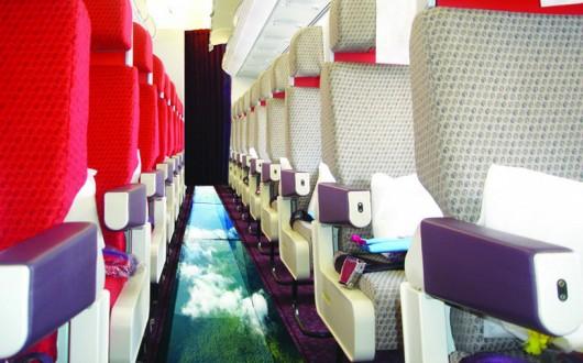 Virgin Atlantic glass-bottomed plane