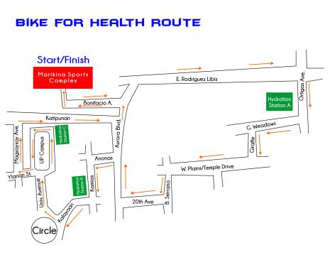 Bike for Health Race Route