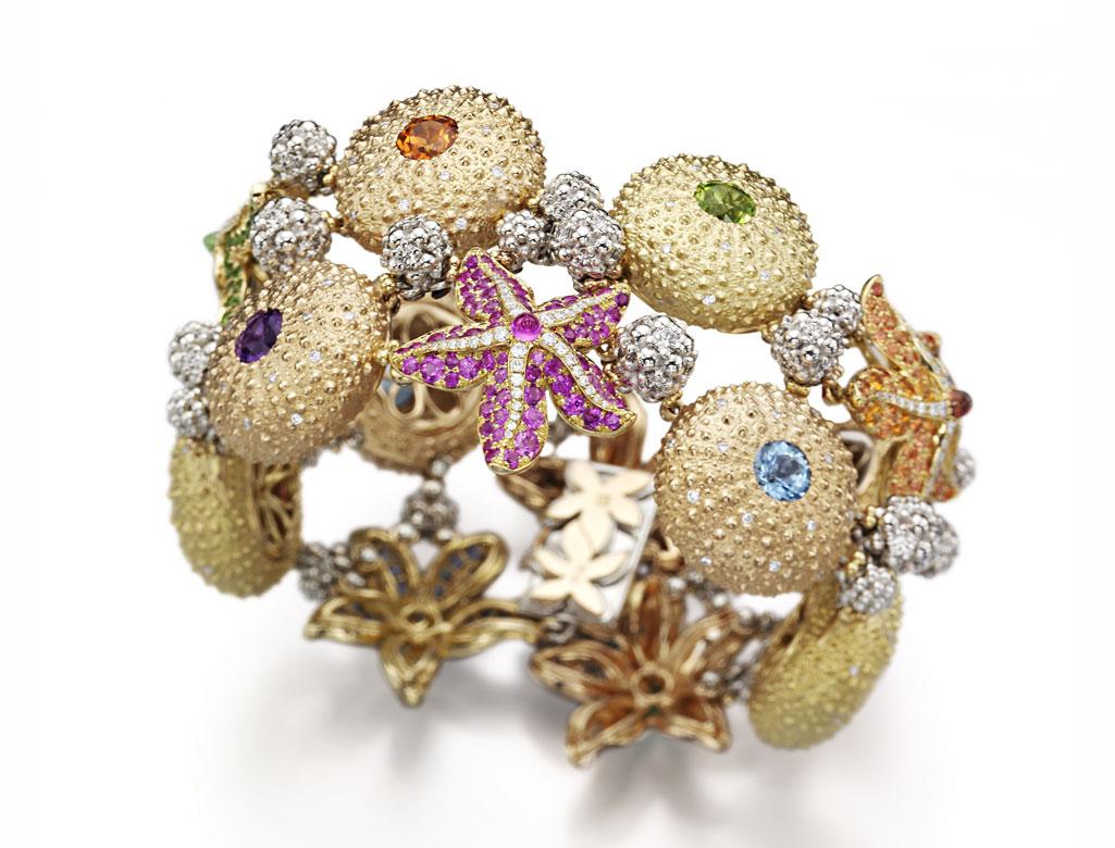 Ariels Treasure bracelet Suzanne Syz, Little mermaid jewelry, suzanne syz boca raton
