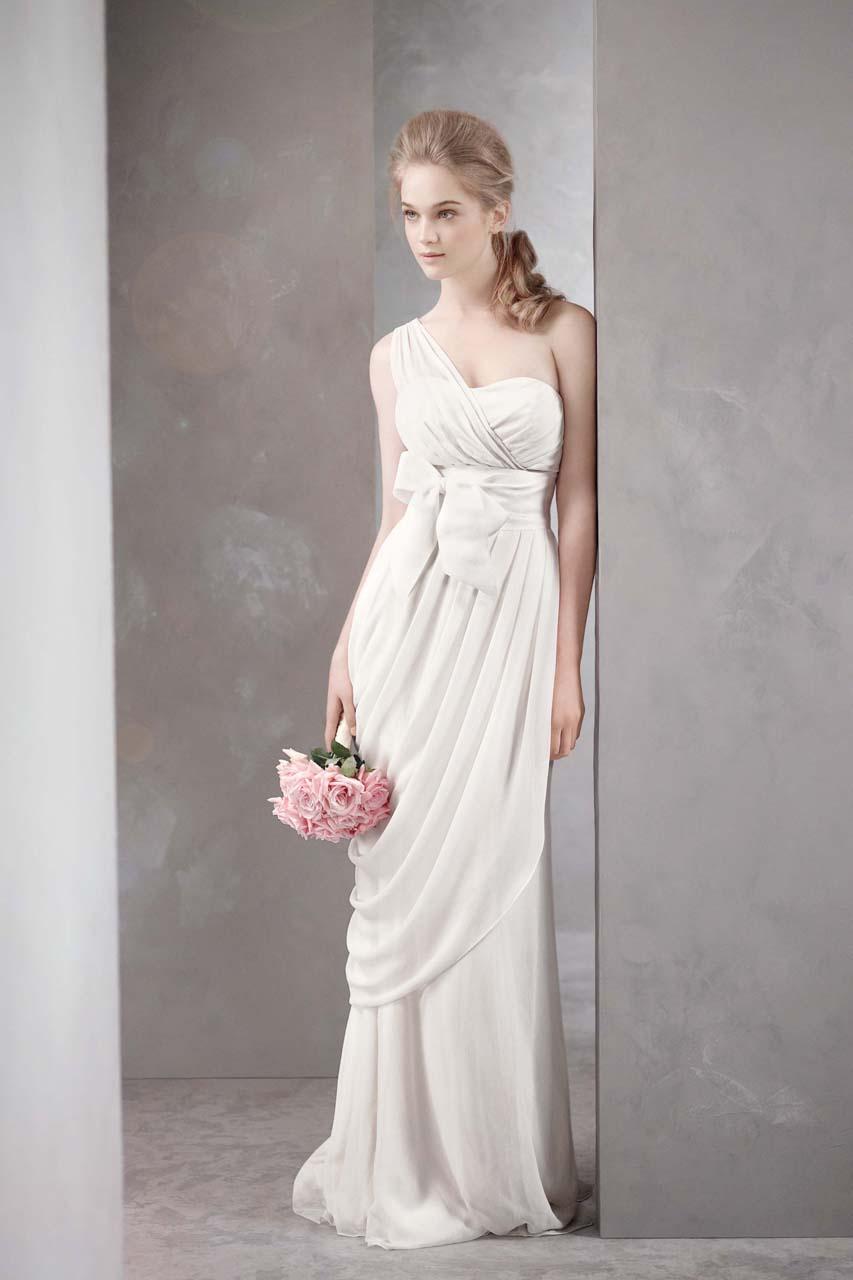 White by Vera Wang Style VW351000, white by vera wang, vera wang at david's bridal