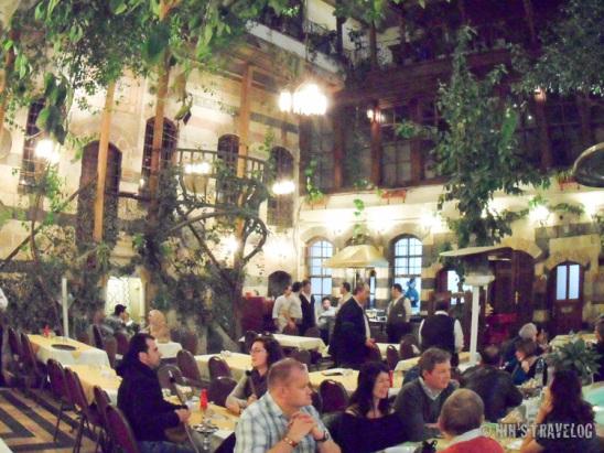 The atmosphere of one of the restaurant inside the Old City, where we eat at the inner court of the restaurant