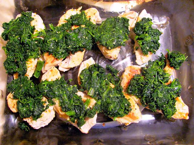 Grilled Chicken with Spinach and Melted Mozzarella!