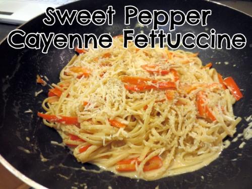 sweet pepper cayenne fettuccine