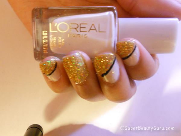 use loose glitter on nails tutorial