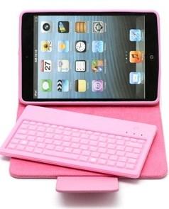 QWERTY Keyboard Case for iPad Mini - Pink