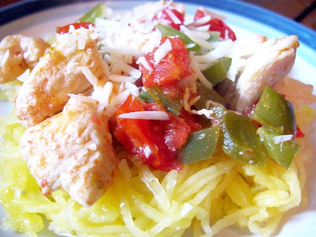 Juicy Chicken with Roasted Spaghetti Squash!
