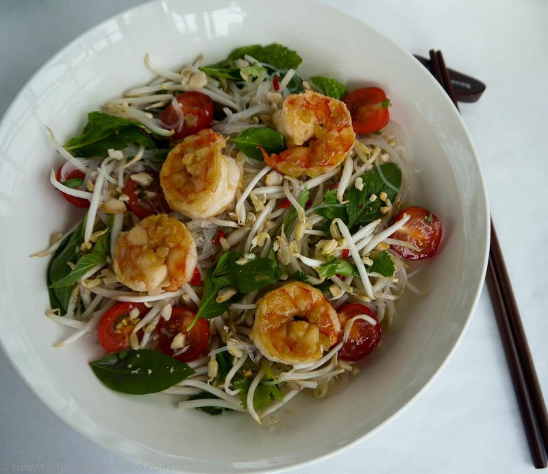Ready to Eat - Glass Noodle Salad with Caramelised Prawns Thai Glass Noodle Salad with Caramelised Prawns