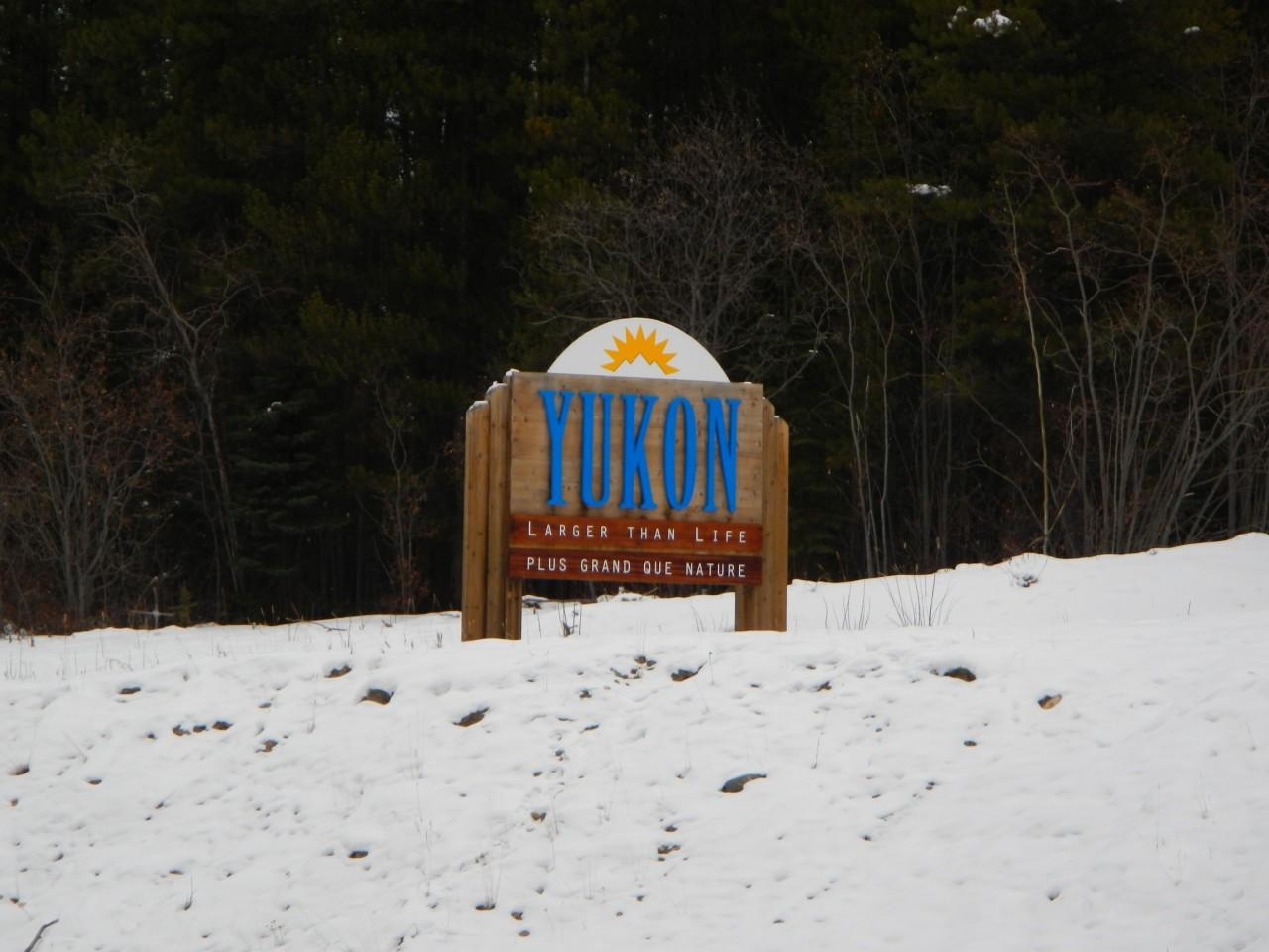 Entering Yukon Territory Sign