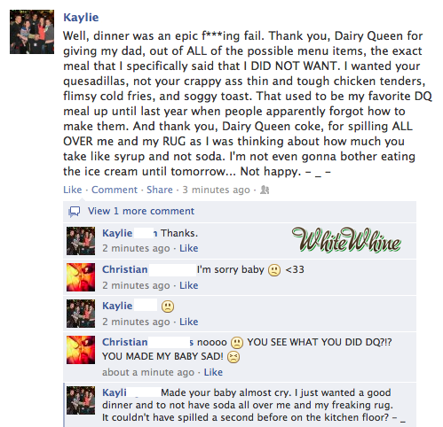 whitewhine:
You are no Dairy Queen! You’re a Dairy PEASANT!
I... whitewhine:
You are no Dairy Queen! You’re a Dairy PEASANT!
I bet this never happened when Electradaddy was boss.
Also, I’m willing to bet this Christian kid is in the FRIENDZONE.