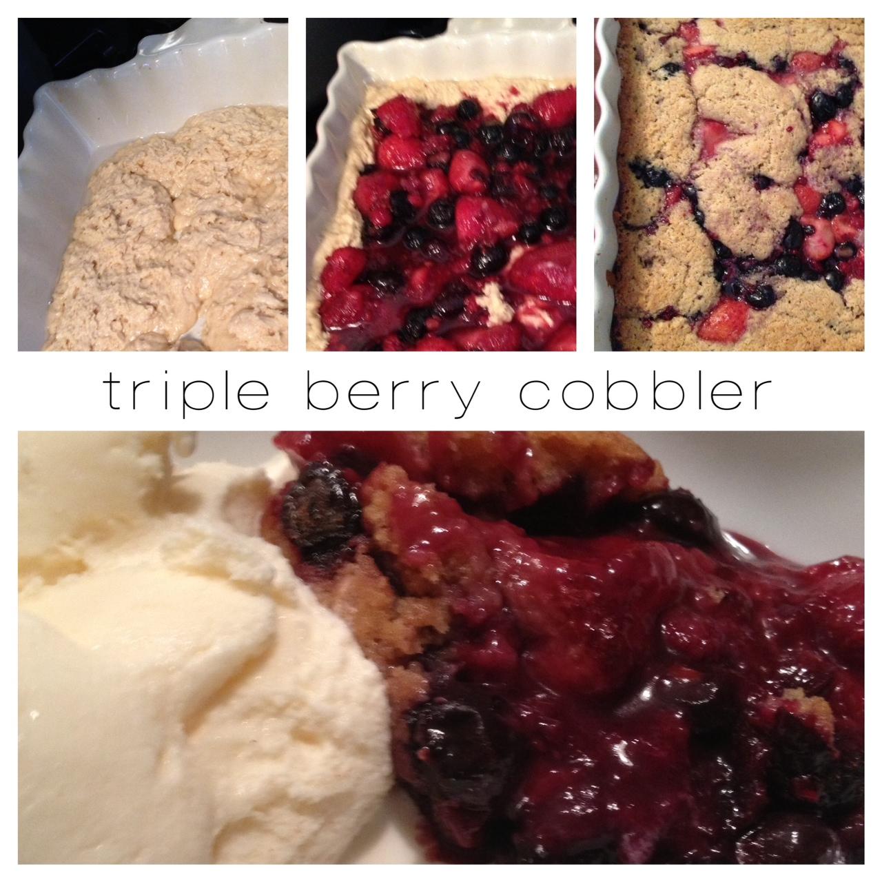triple berry cobbler