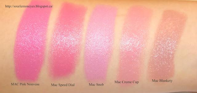 mac lipstick swatches 