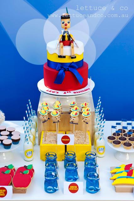 Pinocchio inspired 1st birthday party by Lettuce & Co