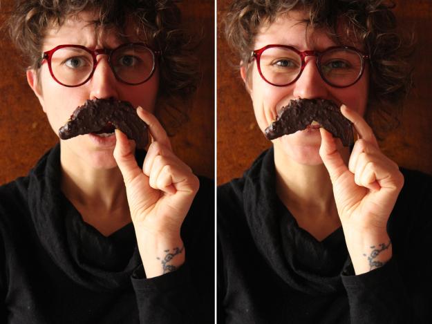 Bourbon Blondies for Battles Mustache Twins