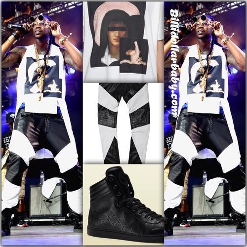 2 Chainz performing at Coachella in En Noir, Givenchy and...