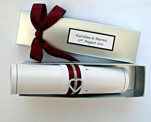 wedding invitation scroll