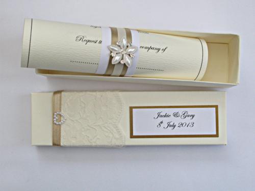 wedding scroll invitation