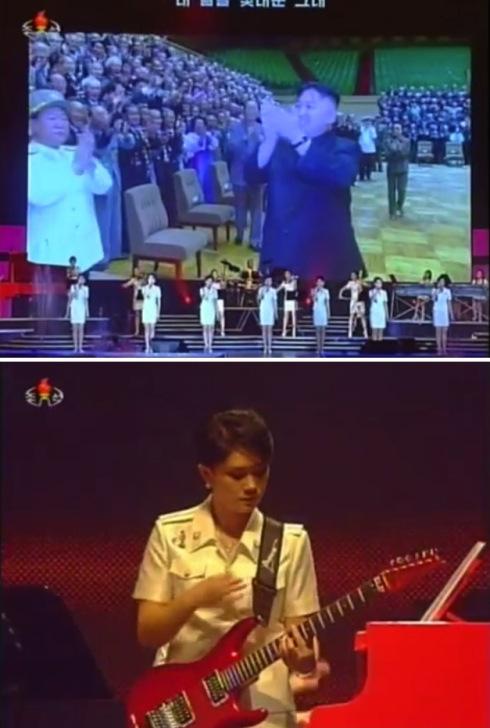 A Moranbong Band performance (Photos: KCTV screengrabs/NKLW file photos)