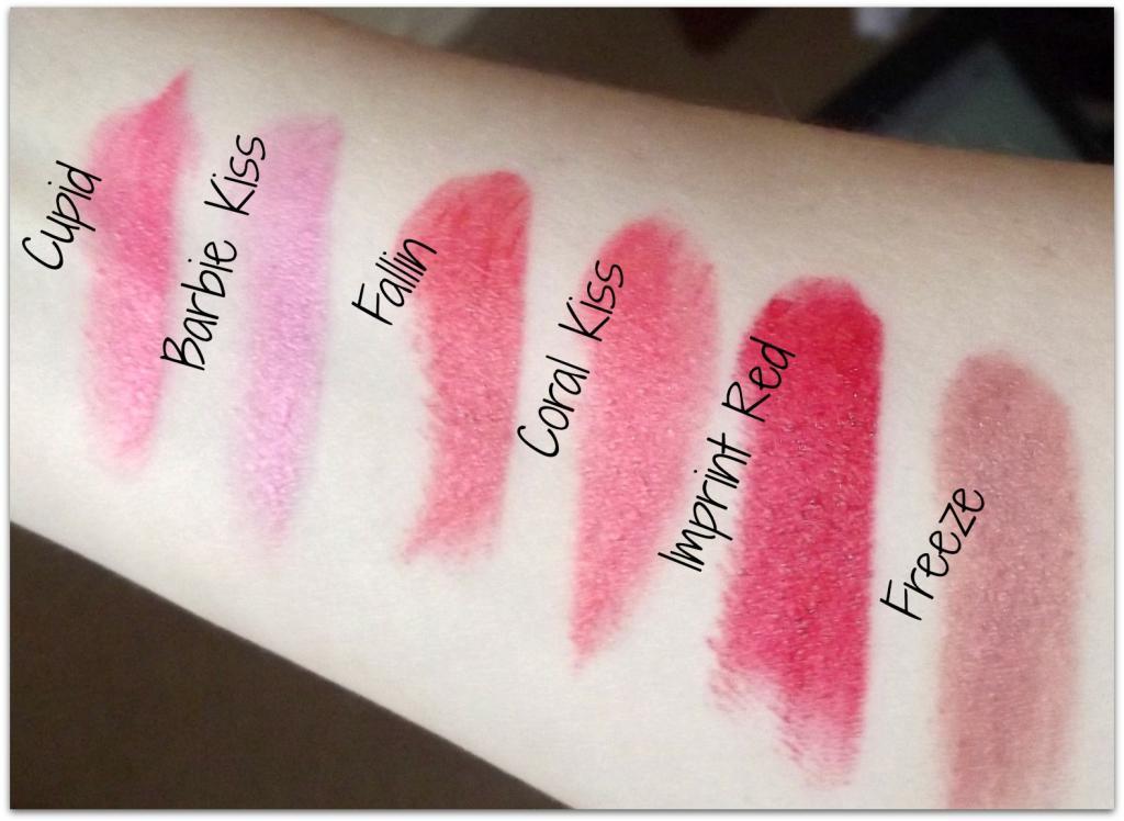 Glo and Ray Lipstick, Swatches