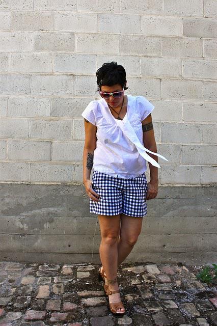 outfit post: Gingham + Swiss