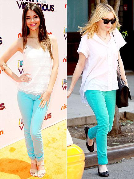 colored denim tealFab Find Friday: Bright Hot Pants (How the Celebs Do It)