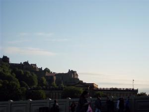 Edinburgh Castle from Waverley Bridge, Scotland, Britain