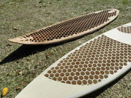 Light-weight surfboard with Honeycomb CNC routing Wooden Board Day 2011 | Drift Surfing