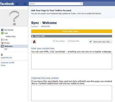 How to Customize your Facebook Fan Page