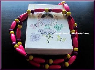 Wooden Bead Necklace Preschool Craft