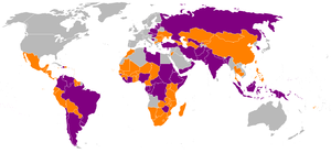 Legend: Orange - Countries in which the Peace ...
