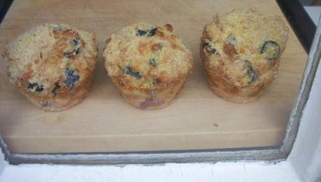Chilli and olive muffins