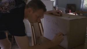 Jim Parrack as Hoyt with Monster Box S4 Ep9