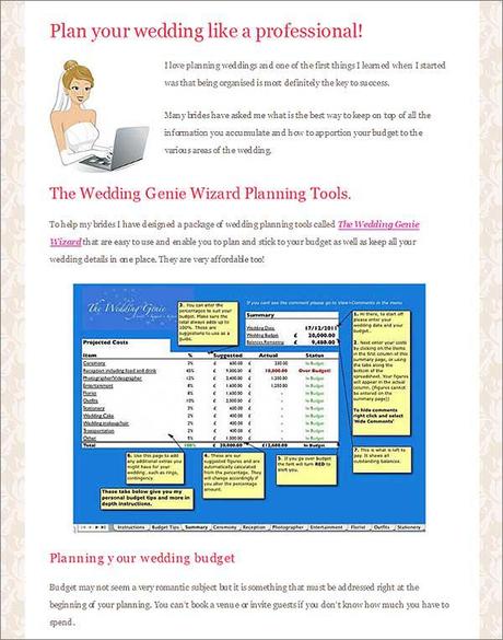 wedding genie wizard wedding planning tools