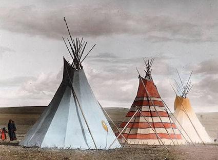 Blackfoot Indians Teepees