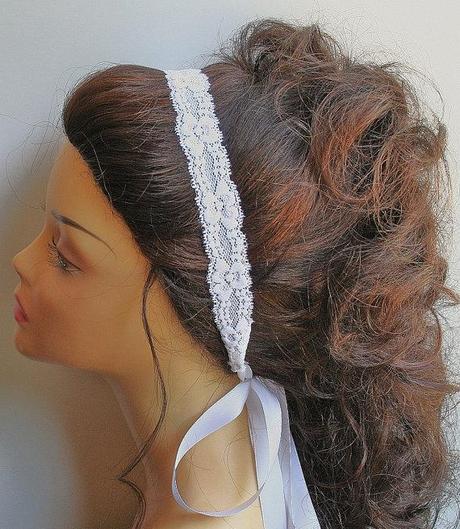 Versatile Satin Tie Bridal Headbands White Satin Ribbon Bridal Headband