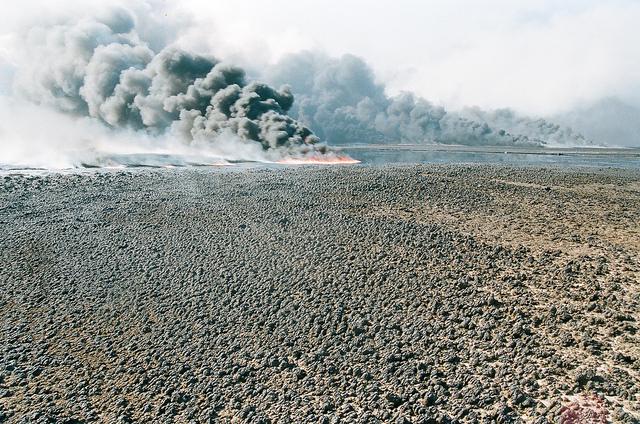 Pollution from oil well