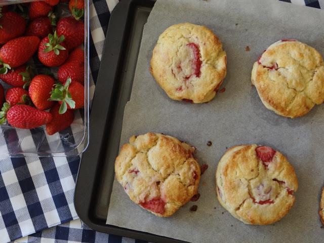Strawberry and Cream Biscuits