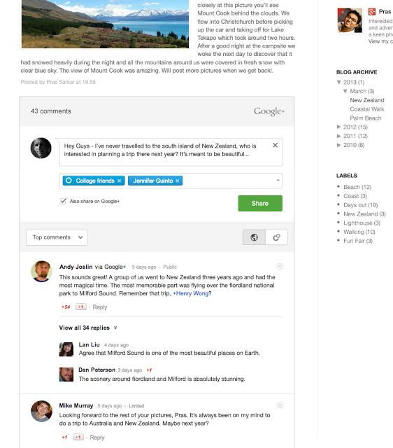 Bringing Google+ Comments to Blogger