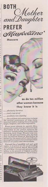 1938 Maybelline ad featuring The Good Housekeeping Stamp of Approval