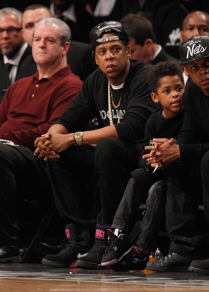 Jay-Z spotted courtside of the Brooklyn Nets wearing Rich Kids...
