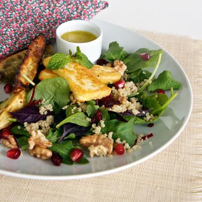 Quinoa Salad with Haloumi and Sweet Potato post image
