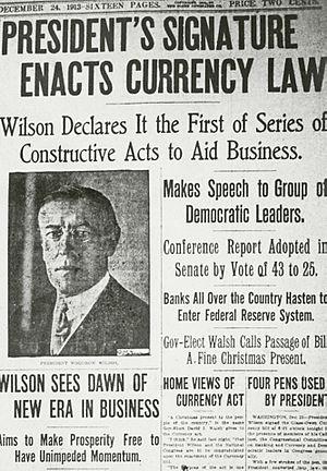 Description: Newspaper clipping USA, Woodrow W...