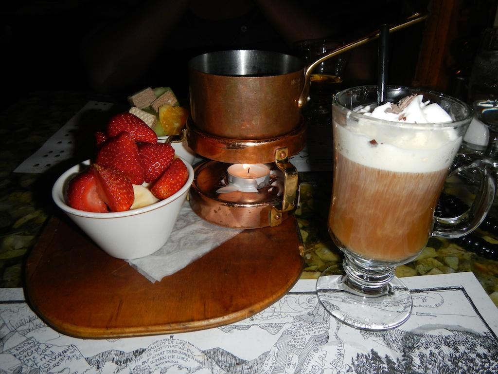 Chocolate Fondue and Irish Coffee