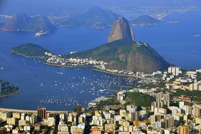 Sugarloaf Mountain seen from Cristo Redentor