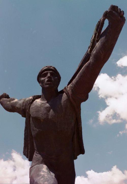 DAILY PHOTO: A Rampaging Stakhanovite in the Szoborpark Taken outside Budapest at the Statue Park in 2002